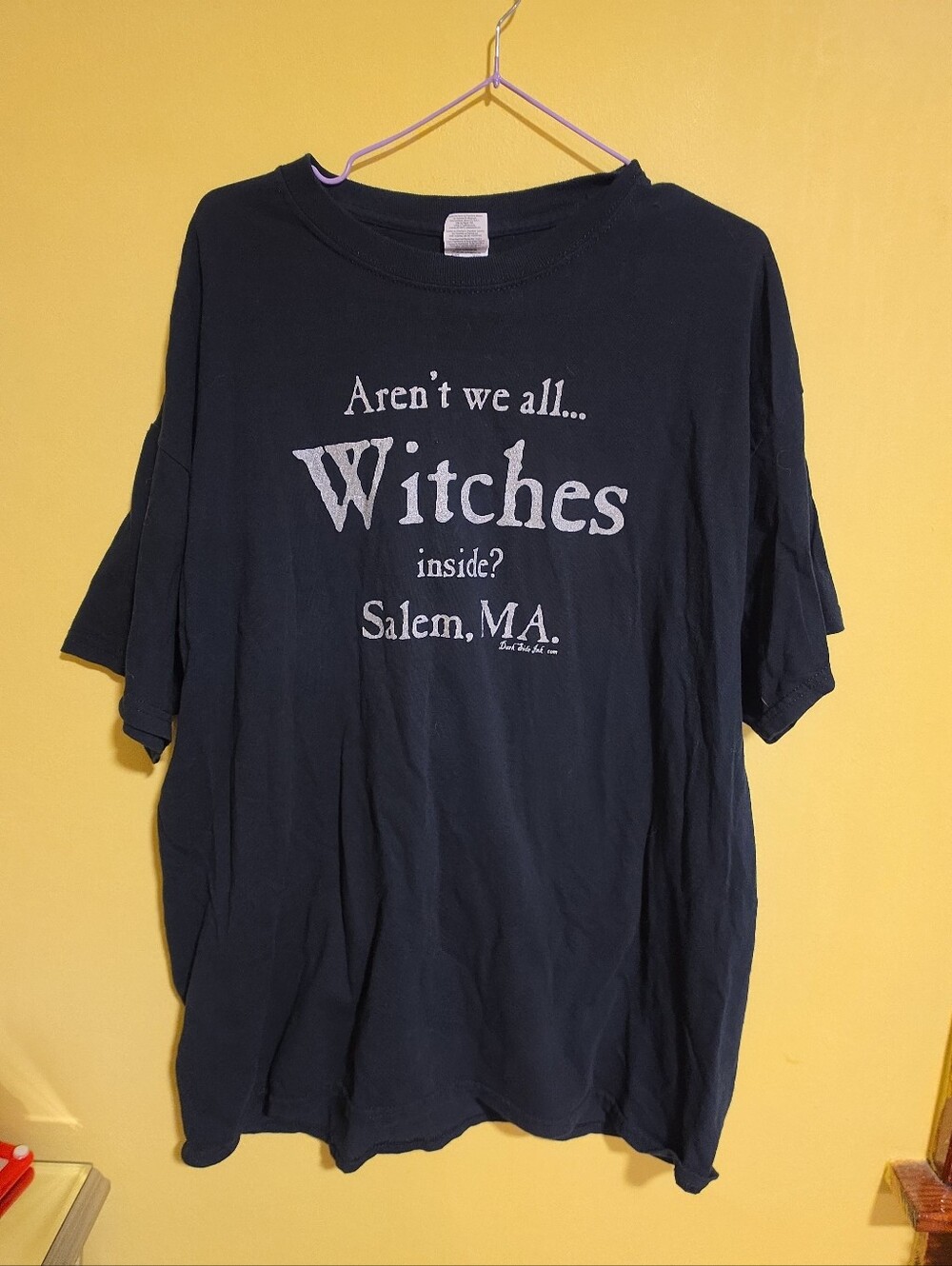 Aren't We All.. Witches Inside? Salem MA Adult Size XL Black T-Shirt Halloween
